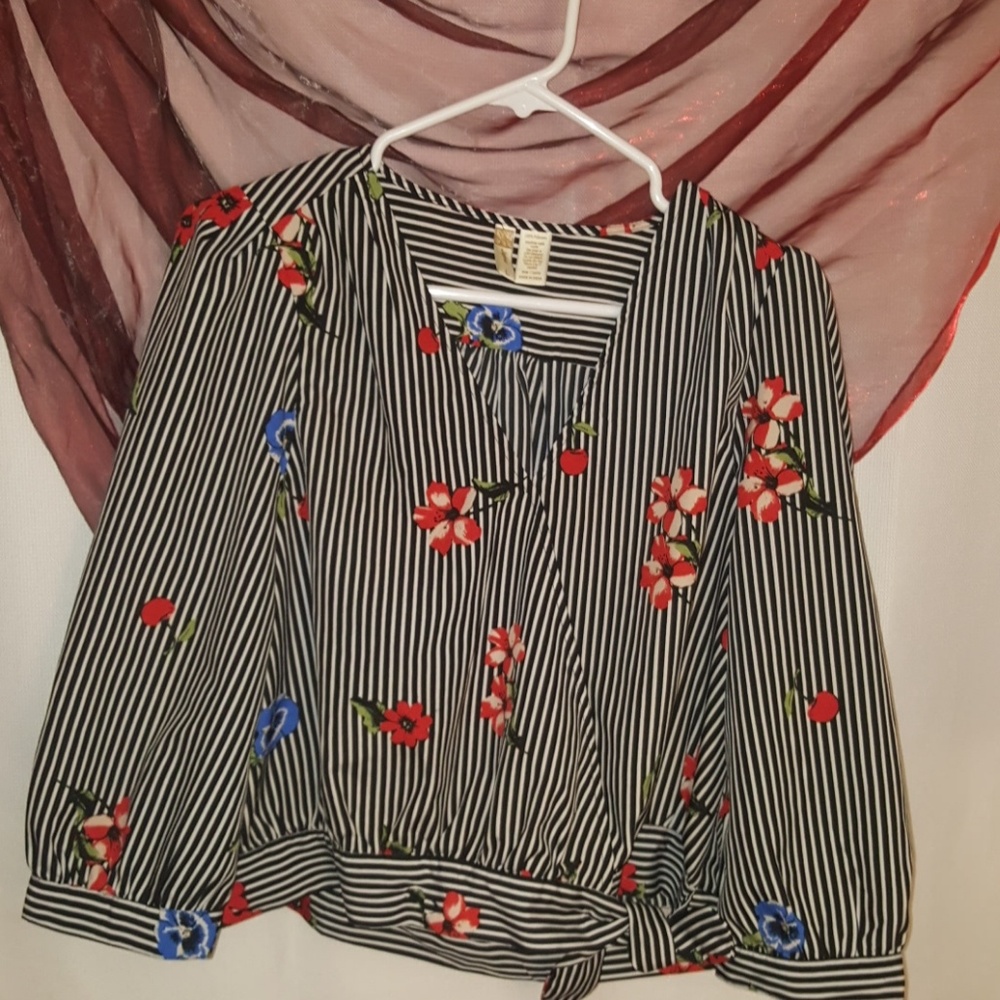 Black  striped blouses